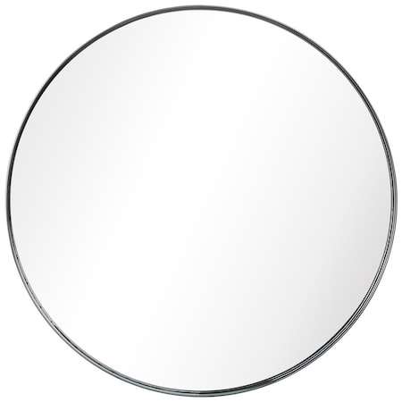 Solid Storage Supplies Ultra Polished Silver Stainless Steel Round Wall Mirror SO2960543
